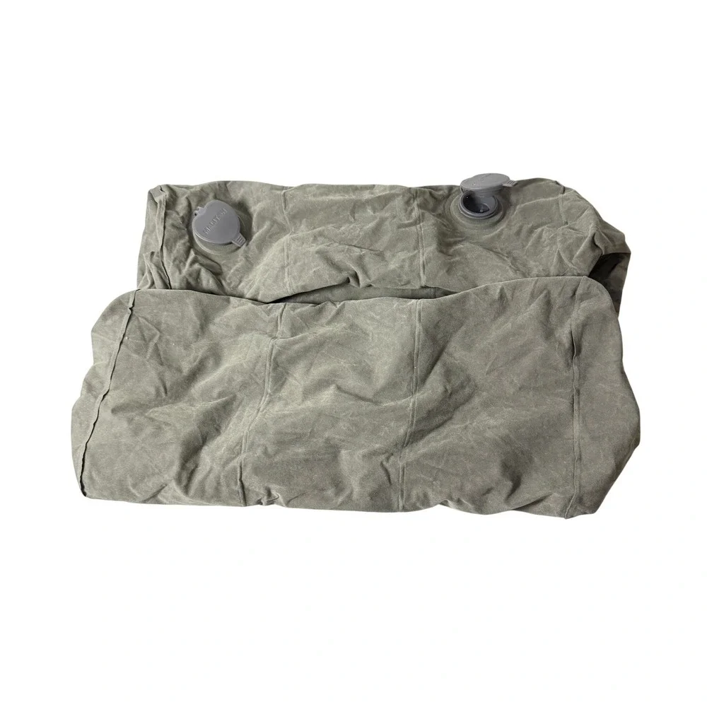 Maliton Inflatable Travel Foot Rest Pillow Airplane Bed Car Train Home Dark Grey